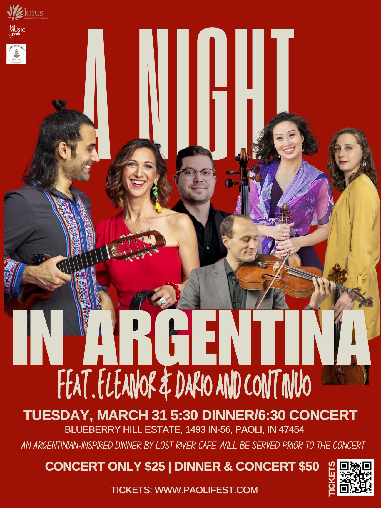 A Night in Argentina event poster