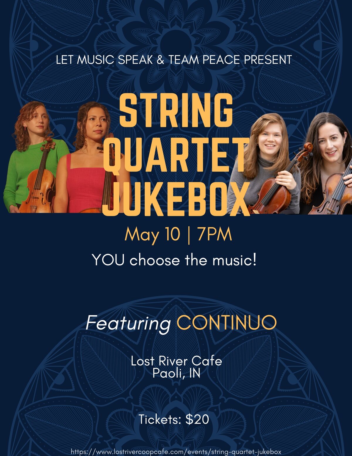 String Quartet Jukebox event poster